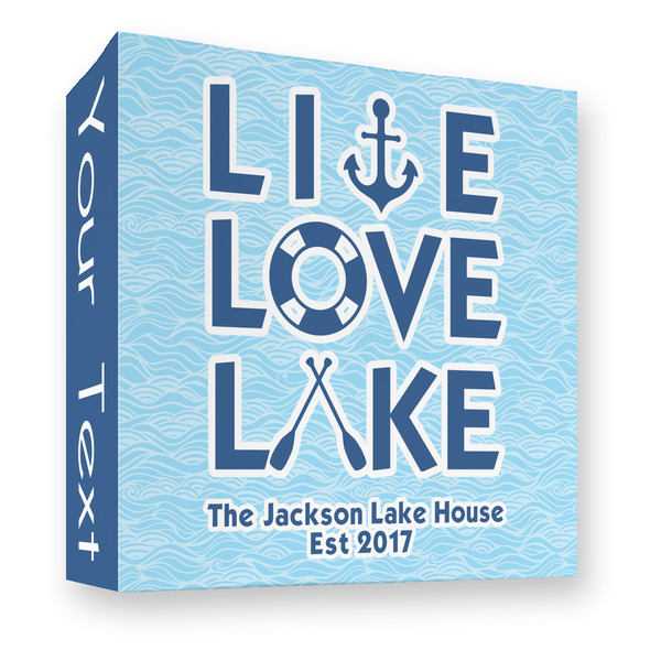 Custom Live Love Lake 3 Ring Binder - Full Wrap - 3" (Personalized)