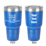 Live Love Lake 30 oz Stainless Steel Tumbler - Royal Blue - Double-Sided (Personalized)