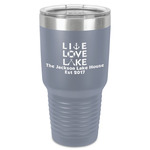 Live Love Lake 30 oz Stainless Steel Tumbler - Grey - Single-Sided (Personalized)