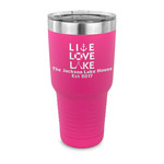 Live Love Lake 30 oz Stainless Steel Tumbler - Pink - Single Sided (Personalized)