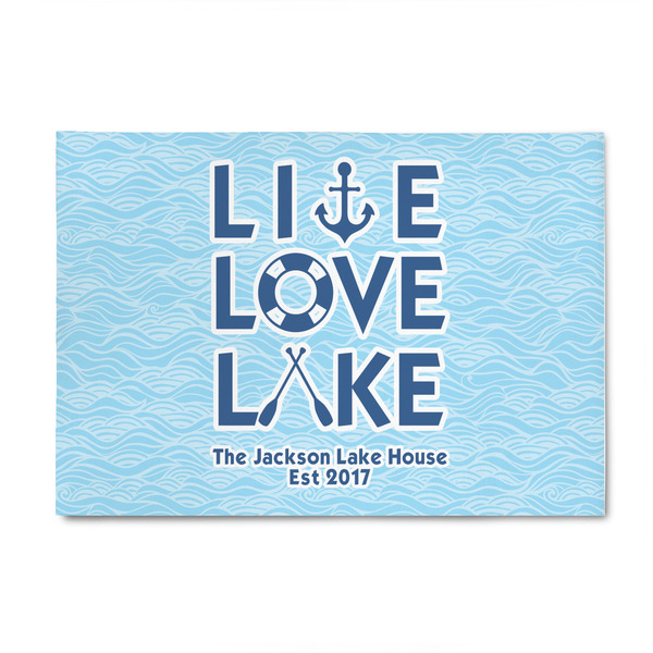 Custom Live Love Lake 4' x 6' Patio Rug (Personalized)