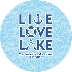 Live Love Lake Multipurpose Round Labels - 5" (Personalized)