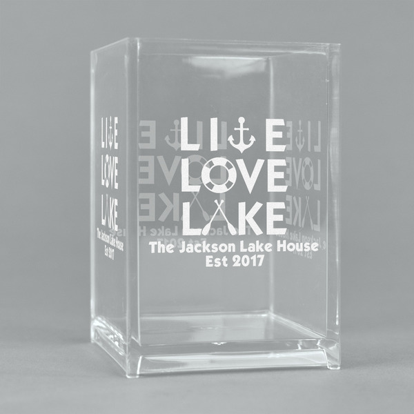 Custom Live Love Lake Acrylic Pen Holder (Personalized)