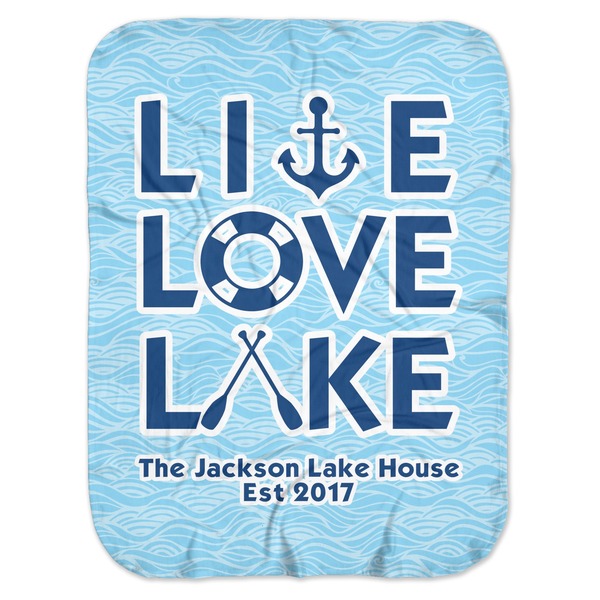 Custom Live Love Lake Baby Swaddling Blanket (Personalized)