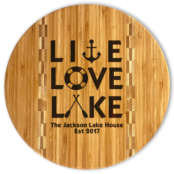 Custom Live Love Lake Bamboo Cutting Board (Personalized)