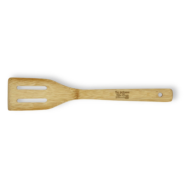 Custom Live Love Lake Bamboo Slotted Spatula - Double Sided (Personalized)