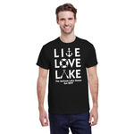 Live Love Lake T-Shirt - Black - Large (Personalized)