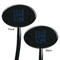 Live Love Lake Black Plastic 7" Stir Stick - Double Sided - Oval - Front & Back