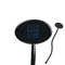 Live Love Lake Black Plastic 7" Stir Stick - Oval - Closeup