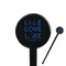 Live Love Lake Black Plastic 7" Stir Stick - Round - Closeup