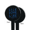 Live Love Lake Black Plastic 7" Stir Stick - Single Sided - Round - Front & Back