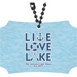 Live Love Lake Rear View Mirror Ornament (Personalized)