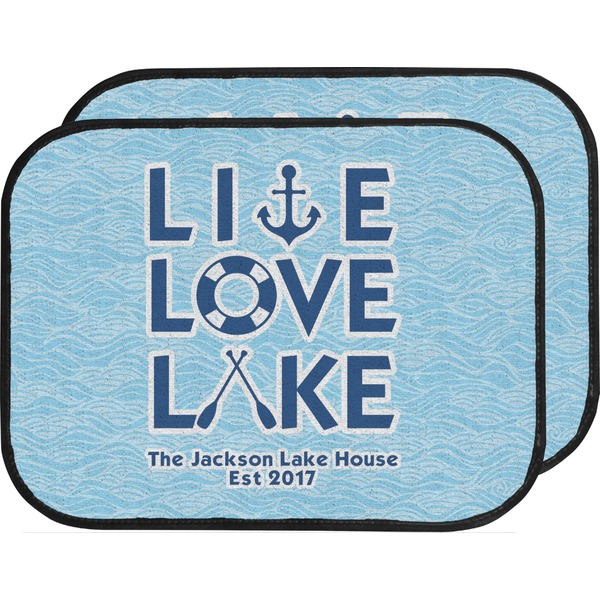 Custom Live Love Lake Car Floor Mats (Back Seat) (Personalized)