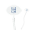 Live Love Lake Clear Plastic 7" Stir Stick - Oval - Closeup