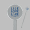 Live Love Lake Clear Plastic 7" Stir Stick - Round - Closeup