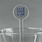 Live Love Lake 7" Round Plastic Stir Sticks - Clear (Personalized)