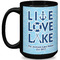 Live Love Lake Coffee Mug - 15 oz - Black Full