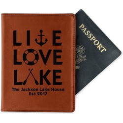 Live Love Lake Passport Holder - Faux Leather - Single Sided (Personalized)