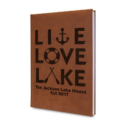 Live Love Lake Leatherette Journal - Double Sided (Personalized)