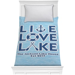 Live Love Lake Comforter - Twin XL (Personalized)