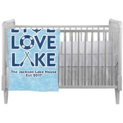 Live Love Lake Crib Comforter / Quilt (Personalized)