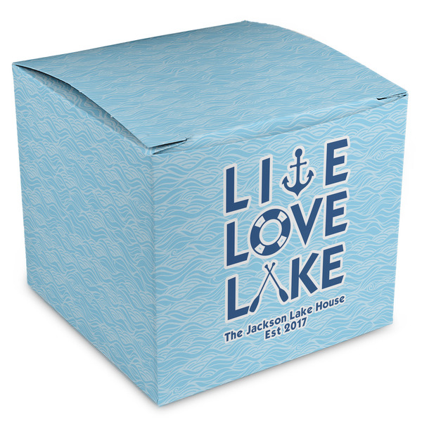 Custom Live Love Lake Cube Favor Gift Boxes (Personalized)