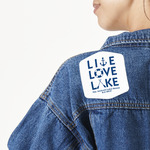 Live Love Lake Twill Iron On Patch - Custom Shape - Large (Personalized)