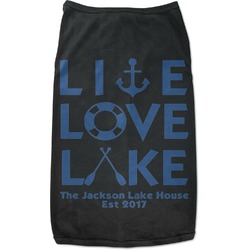 Live Love Lake Black Pet Shirt - 2XL (Personalized)