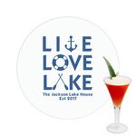 Live Love Lake Printed Drink Topper -  2.5" (Personalized)