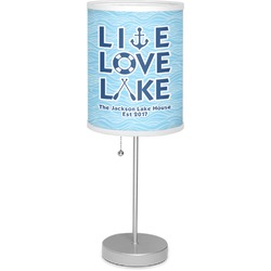 Live Love Lake 7" Drum Lamp with Shade Linen (Personalized)