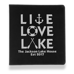 Live Love Lake Leather Binder - 1" - Black (Personalized)