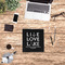 Live Love Lake Leather Binder - 1" - Black - Lifestyle