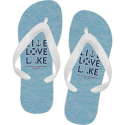 Live Love Lake Flip Flops - Small (Personalized)