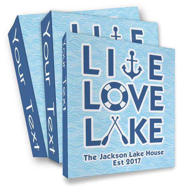 Custom Live Love Lake 3 Ring Binder - Full Wrap (Personalized)