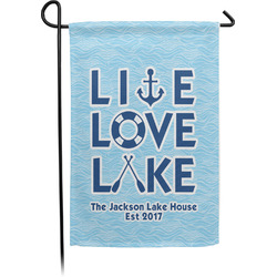 Live Love Lake Small Garden Flag - Single Sided w/ Name or Text