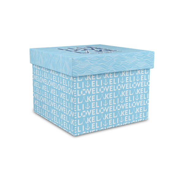 Custom Live Love Lake Gift Box with Lid - Canvas Wrapped - Small (Personalized)