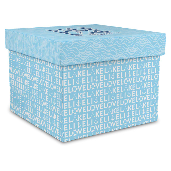 Custom Live Love Lake Gift Box with Lid - Canvas Wrapped - X-Large (Personalized)