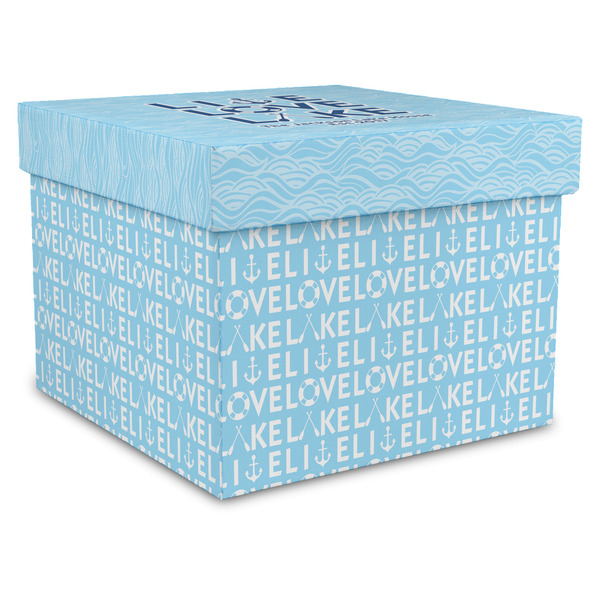 Custom Live Love Lake Gift Box with Lid - Canvas Wrapped - XX-Large (Personalized)