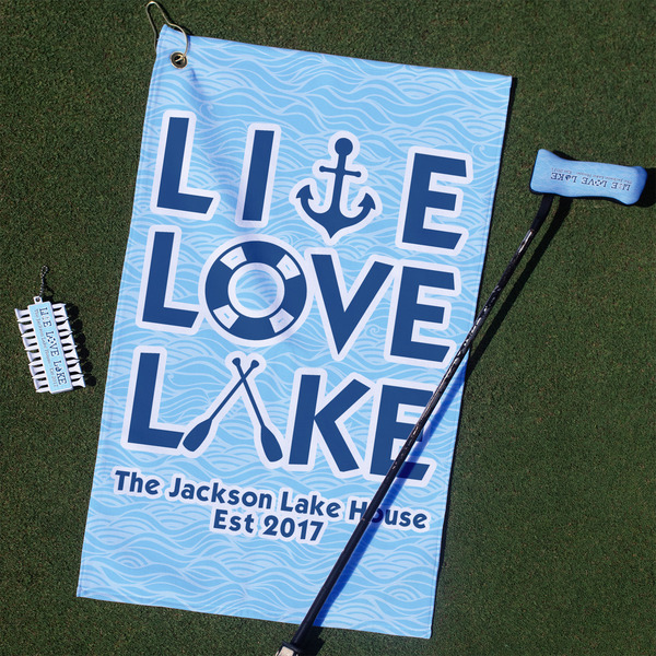 Custom Live Love Lake Golf Towel Gift Set (Personalized)