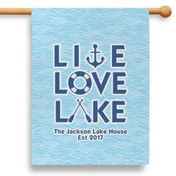 Live Love Lake 28" House Flag - Double Sided (Personalized)