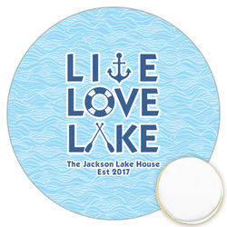 Live Love Lake Printed Cookie Topper - 3.25" (Personalized)