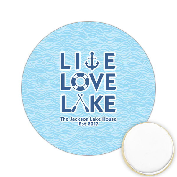 Custom Live Love Lake Printed Cookie Topper - 2.15" (Personalized)