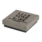 Live Love Lake Jewelry Gift Box - Engraved Leather Lid (Personalized)