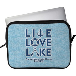 Live Love Lake Laptop Sleeve / Case - 15" (Personalized)