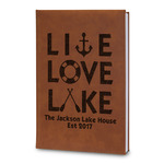 Live Love Lake Leatherette Journal - Large - Double Sided (Personalized)