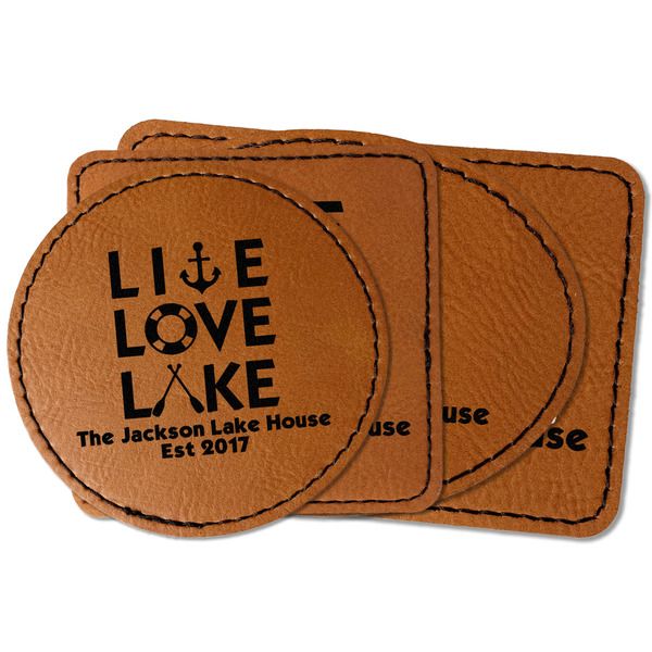 Custom Live Love Lake Faux Leather Iron On Patch (Personalized)