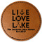 Live Love Lake Leatherette Patches - Round