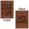 Live Love Lake Leatherette Sketchbooks - Large - Double Sided - Front & Back View