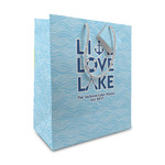 Live Love Lake Medium Gift Bag (Personalized)