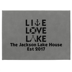 Live Love Lake Medium Gift Box w/ Engraved Leather Lid (Personalized)